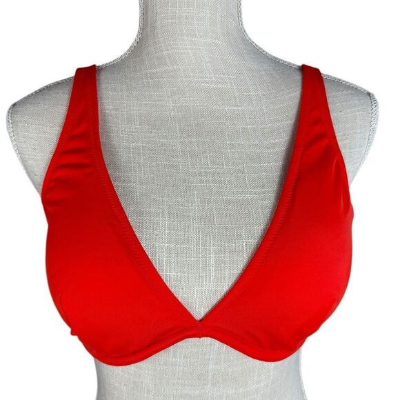 Boden Bright Red Voop Cup Underwire Supportive Bikini Top - Picture 3 of 11